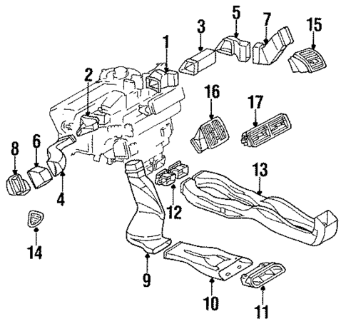 Ducts for 1996 Mercedes-Benz S600 #0