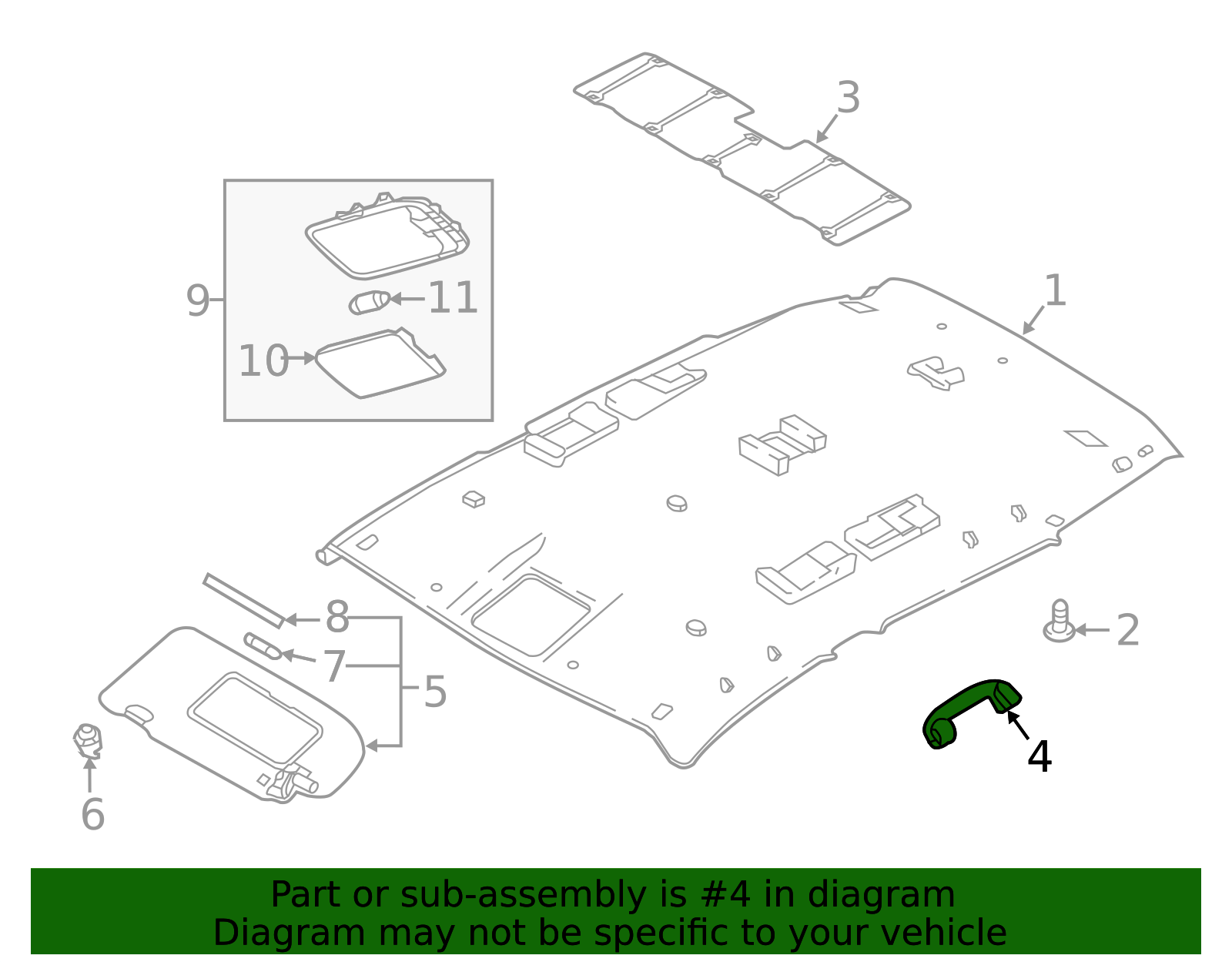 Genuine Roof Grab Handle / Assist Handle (j11 T32 Rogue E52 Quest