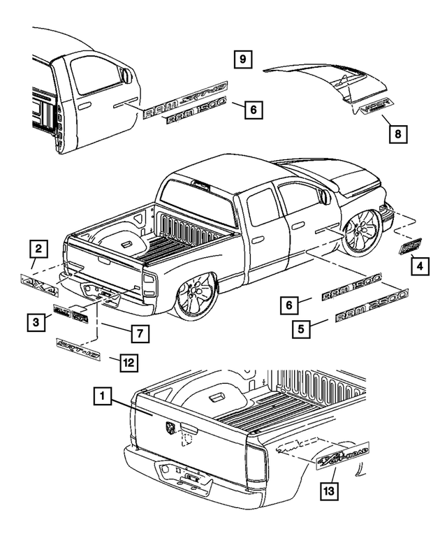 55077672AA - Exterior Ornamentation: Decal for Mopar Image