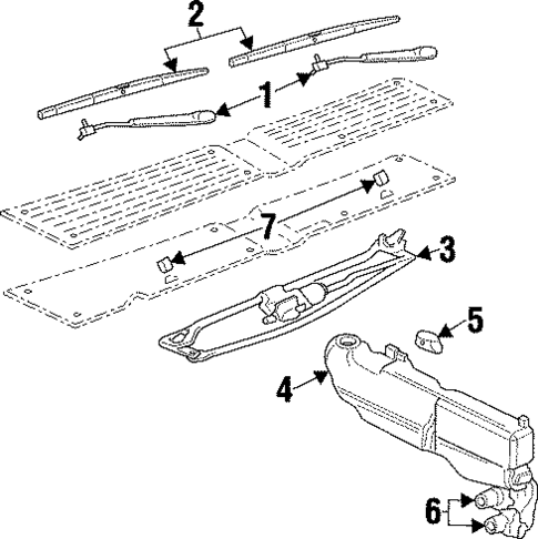 Wiper & Washer Components for 1997 Jeep Cherokee #0