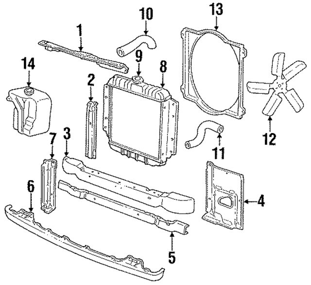 4351142 - Cooling System: Upper Tie Bar for Mopar Image