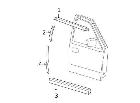 Exterior Trim - Front Door for 2003 Ford F-150 #0
