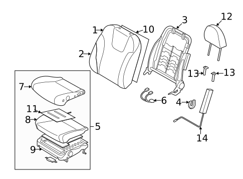 Front Seat Components for 2017 Subaru Forester #1