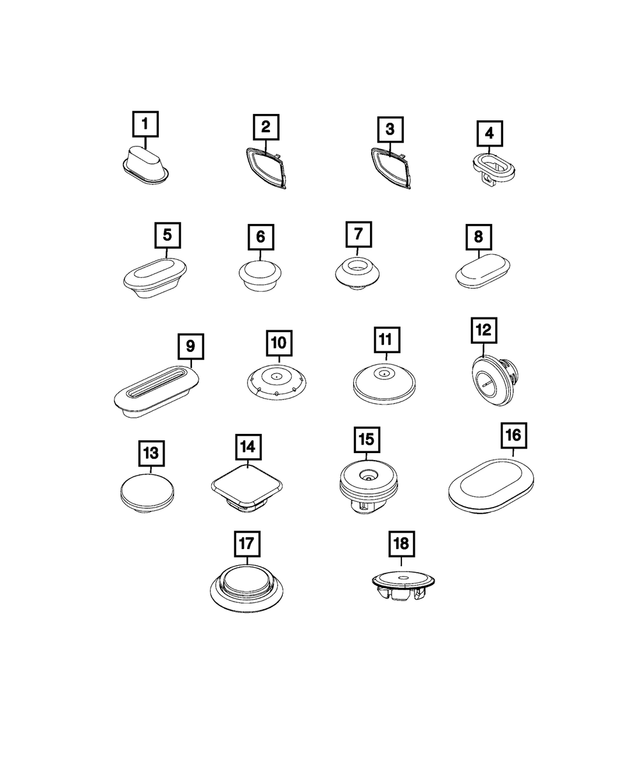 « 68121531AA – Body Sheet Metal Except Doors : Bouchon pour Mopar Image »