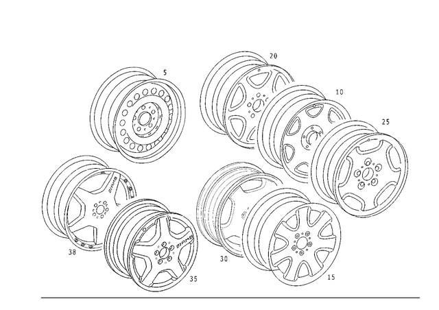2034011802 - Wheels: Disk Wheel for Mercedes-Benz Image image