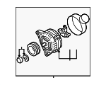 6F903023F - : Alternator for Volkswagen: Beetle, Eos, Golf, Golf R, GTI, Jetta, Passat Image