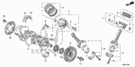 13030R70A10 - Engine: PISTON SET (OVER SIZE) (0.25) for Honda Image