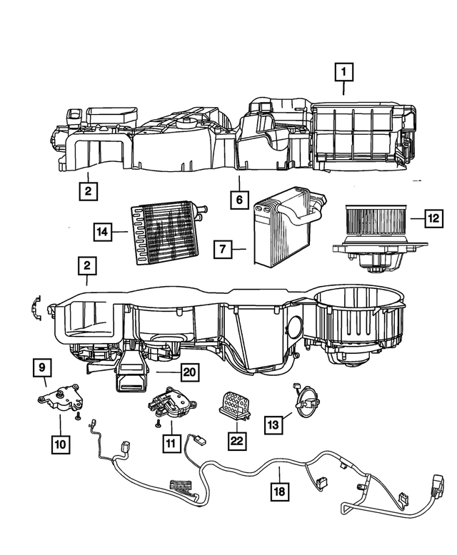 5018750AC - Air Conditioning &amp; Heater: Air Inlet Housing for Mopar Image image