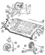 4860081AE - : Brake Hose, Left Rear for Mopar Image