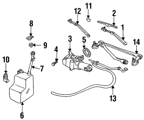 Wiper & Washer Components for 1995 Buick Skylark #0