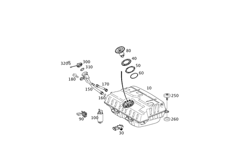 Fuel Tank with Detachable Parts for 2011 Mercedes-Benz SLS AMG #0