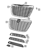 68191621AA - Exterior Ornamentation: Radiator Grille for Mopar Image