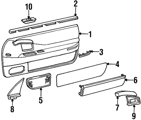 Interior Trim - Door for 1993 Cadillac Eldorado #0