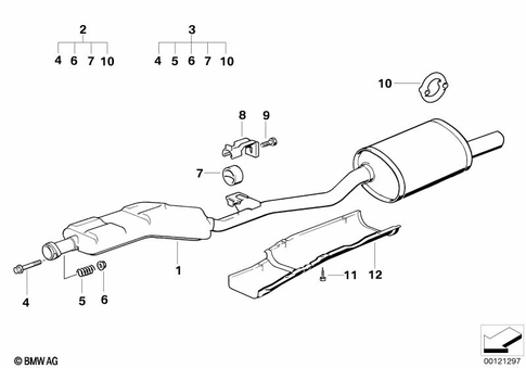 Exhaust System, Rear for 1994 BMW 318ti #0