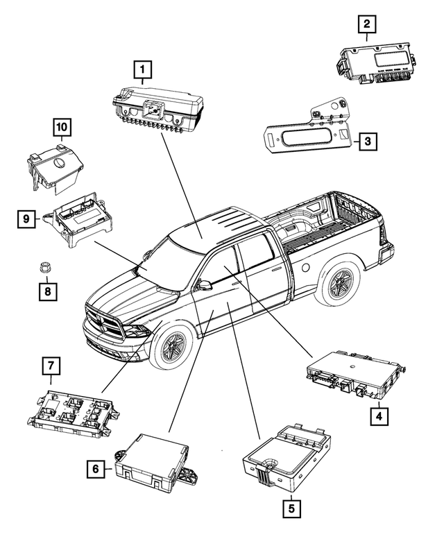 68184654AA - Electrical: Module Bracket for Mopar Image image