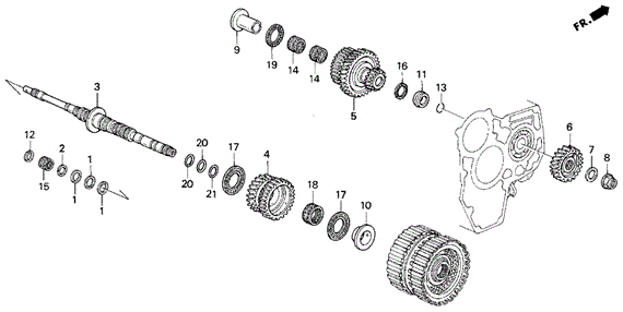 AT Mainshaft (2.2L) for 1997 Honda Odyssey #0