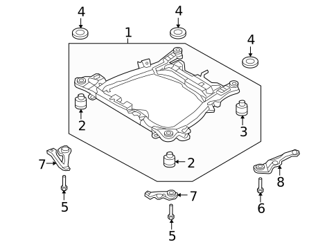 Suspension Mounting for 2008 Hyundai Entourage #0