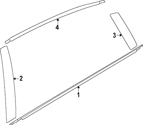 Exterior Trim - Rear Door for 2024 Subaru Crosstrek #1
