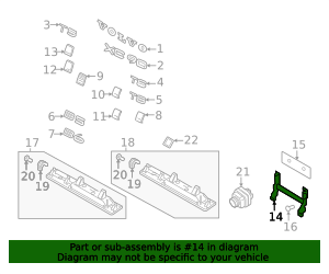 31420107 - License Bracket - 2016-2021 Volvo | Volvo OEM Parts Direct