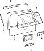 22582585 - Body: Tail Gate for Buick: Skyhawk | Chevrolet: Cavalier | Oldsmobile: Firenza | Pontiac: J2000 Sunbird, Sunbird Image