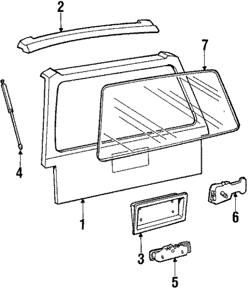Liftgate for 1984 Oldsmobile Firenza #0