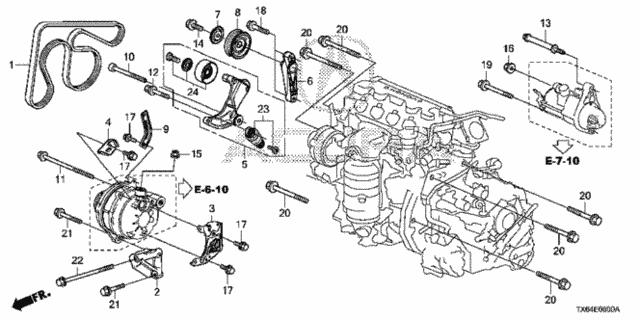 Alternator Bracket  - Tensioner for 2014 Acura ILX #0