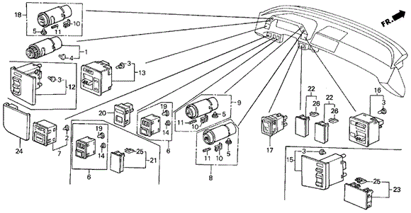 Switch (1) for 1990 Acura Legend #0