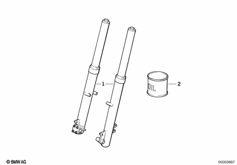 Telescopic Forks, Telelever for 1997 BMW-Motorrad F 650 ST #3