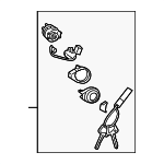 819002MA00 - Steering: Cylinder &amp; Keys for Hyundai: Genesis Coupe Image