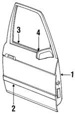 791161340 - Body: Body Side Molding for Subaru: Justy Image