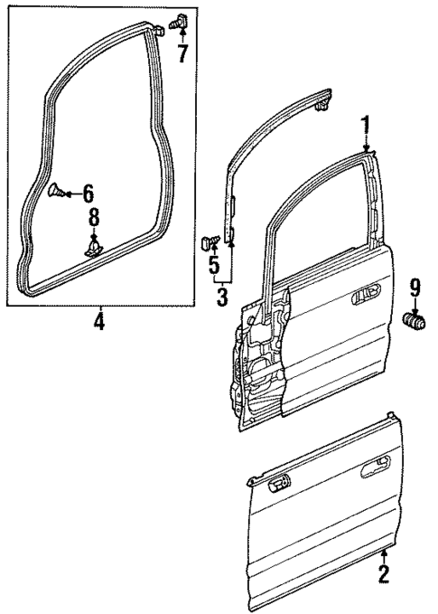 Door & Components for 1998 Isuzu Oasis #0