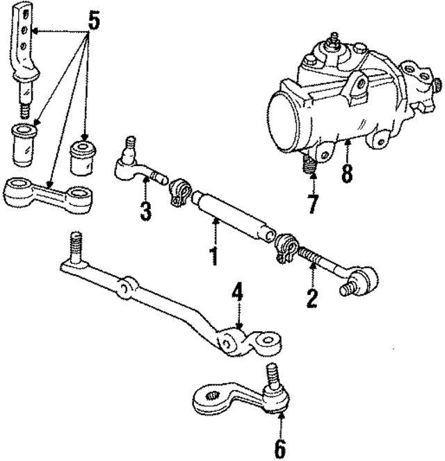 D9AZ3310A - Steering: Tie Rod Tube for Ford: Country Squire, Crown Victoria, LTD, LTD Crown Victoria | Lincoln: Continental, Town Car | Mercury: Colony Park, Grand Marquis, Marquis Image