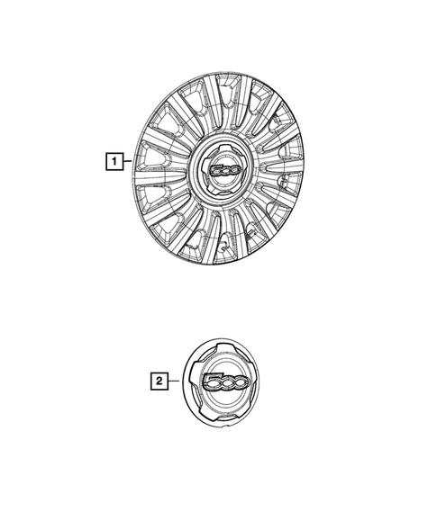 Wheel Covers and Center Caps for 2017 Fiat 500L #0