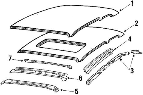 Roof & Components for 1988 Buick Skylark #0