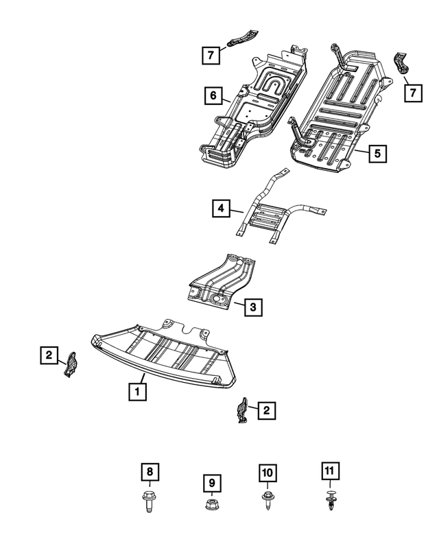 « 68424172AD – Body Sheet Metal Except Doors : Réservoir à Carburant Plaque De Protection pour Mopar Image »