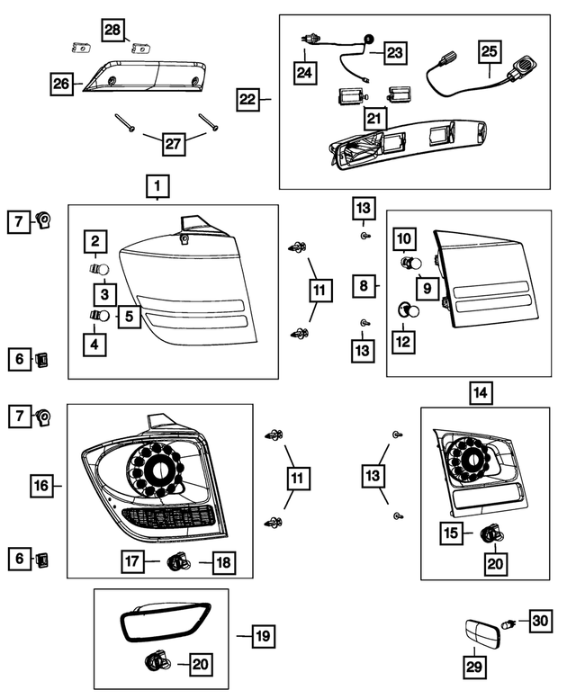 68036503AB - Electrical: Back-up Lamp Socket for Mopar Image