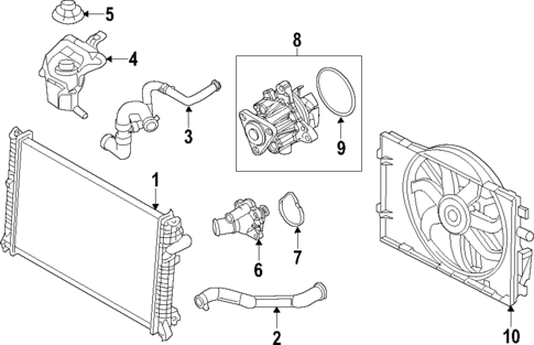 Water Pump for 2012 Ford Fusion #1