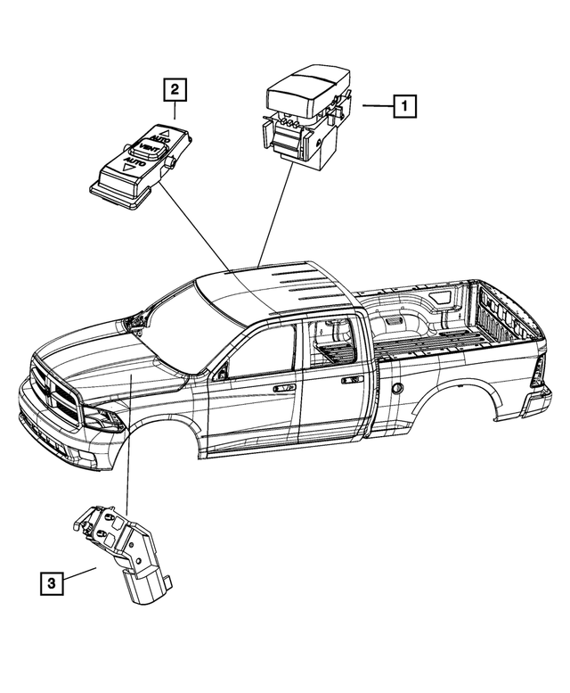 68065171AA - Electrical: Power Window Switch for Mopar Image image