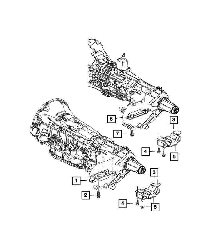 52021470AD - Engine and Transmission Mounting: Transmission Support Bracket And Insulator for Mopar Image image