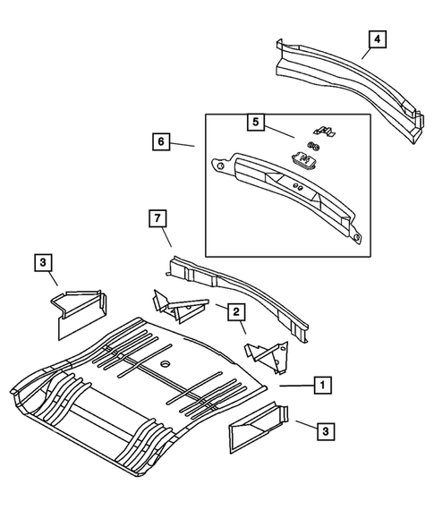Floor Pans for 2006 Chrysler Pacifica #2