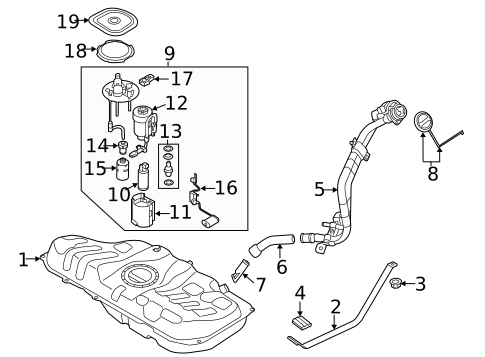 Fuel System Components for 2013 Hyundai Elantra Coupe #0