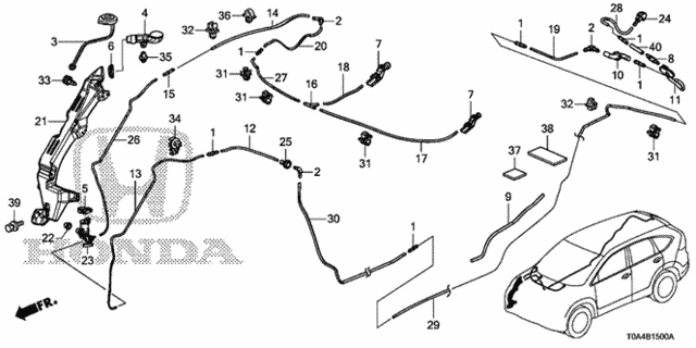 Windshield Washer (1) for 2012 Honda CR-V #0