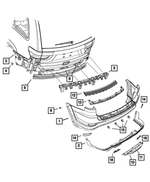 5MK08TZZAA - Frame, Bumper and Fascia: Rear Upper Fascia for Jeep: Grand Cherokee Image