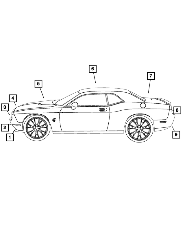 6EG00PR4AA - Exterior Ornamentation: Fascia Decal for Mopar Image
