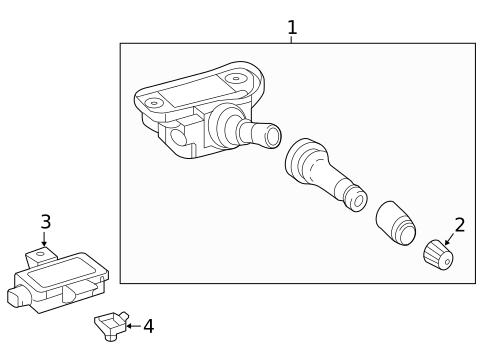 Tire Pressure Monitor Components for 2010 Mercedes-Benz Sprinter 3500 #1