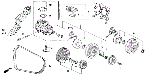 A/C Compressor (2) for 1993 Honda Accord #0