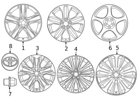 Wheels for 2025 Toyota Highlander #0