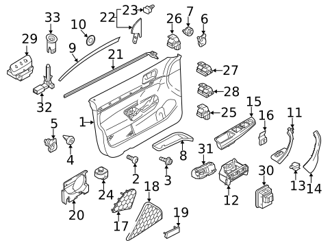 Interior Trim - Door for 2016 Volkswagen Eos #0