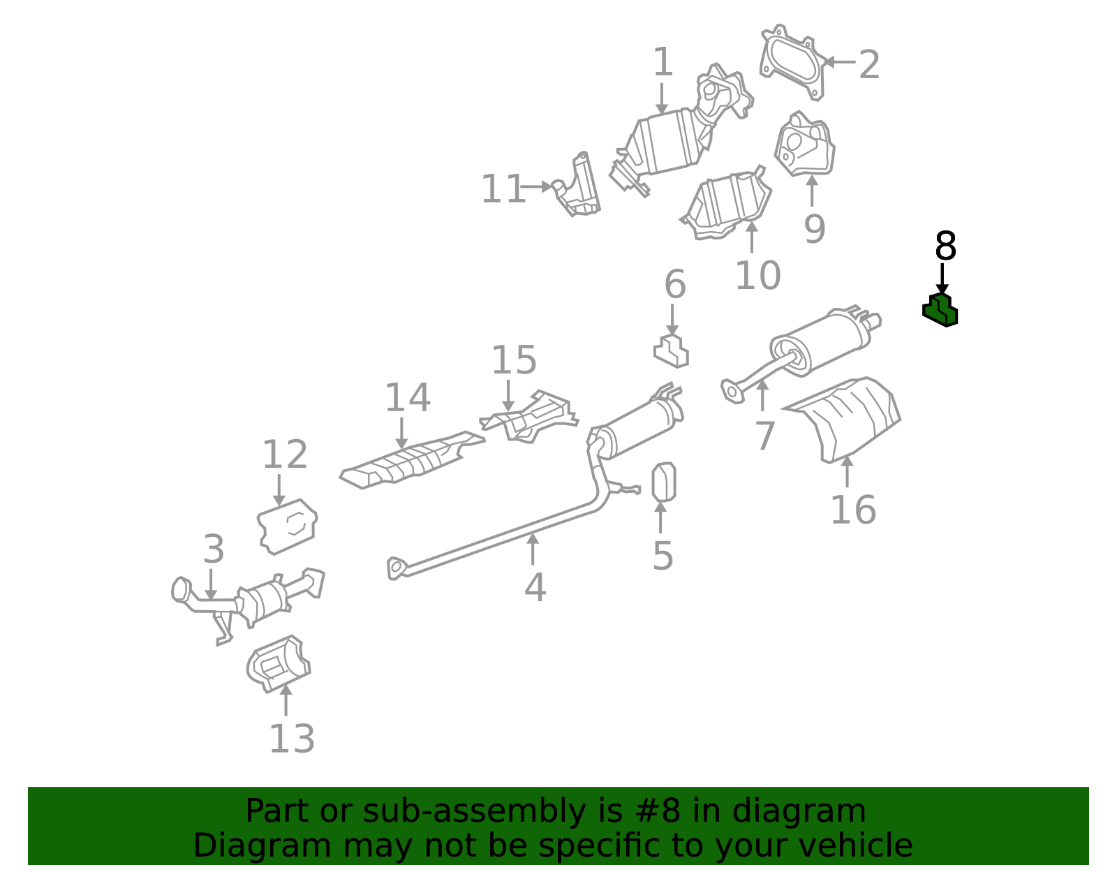 2006-2015 Honda Civic Exhaust System Hanger 18215-SNA-A31 | Honda ...