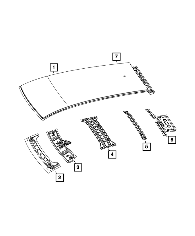 68611863AA - Body Sheet Metal Except Doors: Windshield Reinforcement for Mopar Image